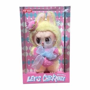 POP MART • The Monsters Let’s Checkmate Labubu Plush Pendant Hanging Card NEW